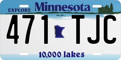 MN license plate 471TJC