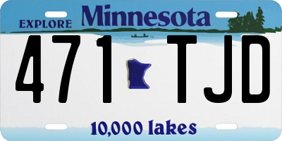 MN license plate 471TJD