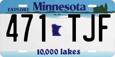 MN license plate 471TJF