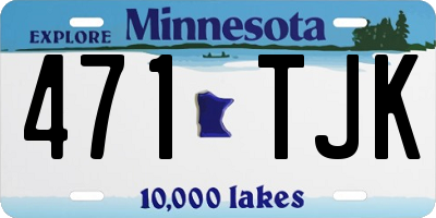MN license plate 471TJK