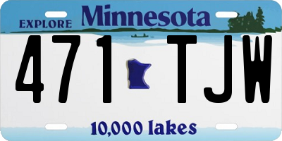 MN license plate 471TJW