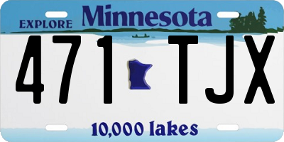MN license plate 471TJX