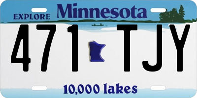 MN license plate 471TJY