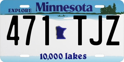 MN license plate 471TJZ