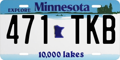 MN license plate 471TKB