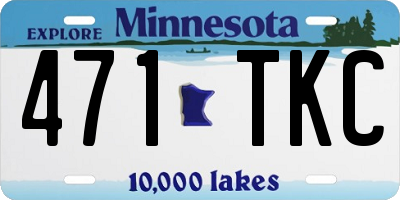 MN license plate 471TKC