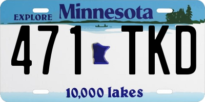 MN license plate 471TKD