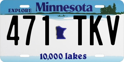 MN license plate 471TKV