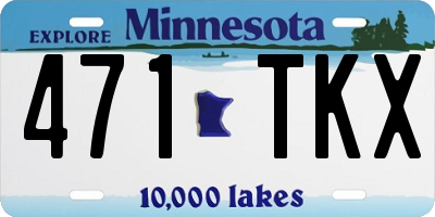 MN license plate 471TKX