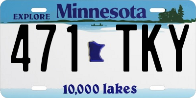 MN license plate 471TKY