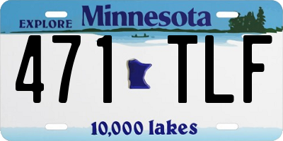 MN license plate 471TLF