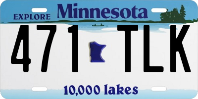 MN license plate 471TLK