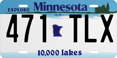 MN license plate 471TLX