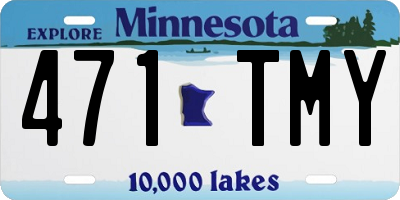 MN license plate 471TMY