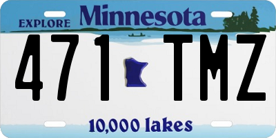 MN license plate 471TMZ