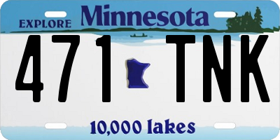 MN license plate 471TNK