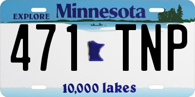 MN license plate 471TNP