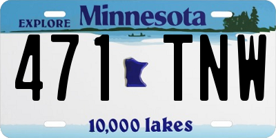 MN license plate 471TNW