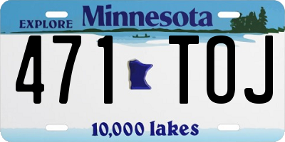 MN license plate 471TOJ
