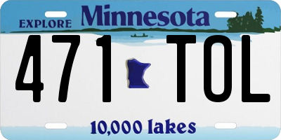 MN license plate 471TOL