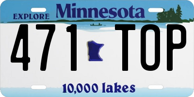 MN license plate 471TOP