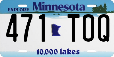 MN license plate 471TOQ