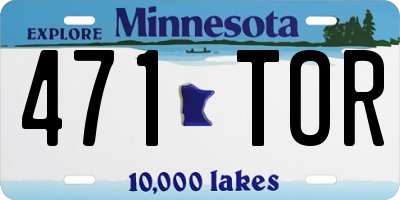 MN license plate 471TOR