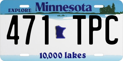 MN license plate 471TPC