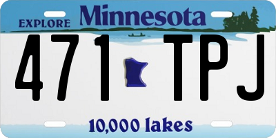 MN license plate 471TPJ
