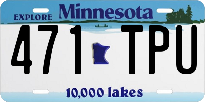 MN license plate 471TPU