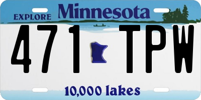 MN license plate 471TPW