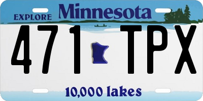 MN license plate 471TPX