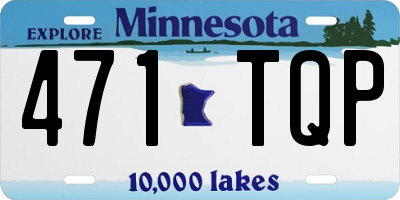 MN license plate 471TQP