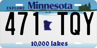MN license plate 471TQY