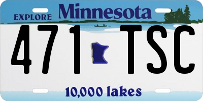 MN license plate 471TSC