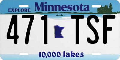 MN license plate 471TSF