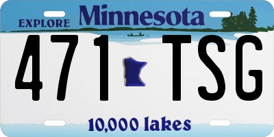 MN license plate 471TSG
