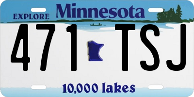 MN license plate 471TSJ