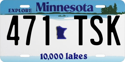 MN license plate 471TSK
