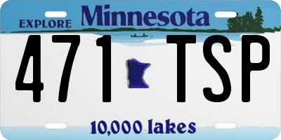 MN license plate 471TSP