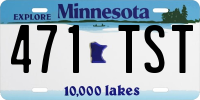 MN license plate 471TST