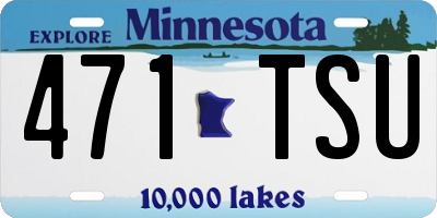 MN license plate 471TSU