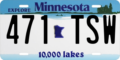 MN license plate 471TSW