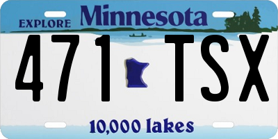 MN license plate 471TSX
