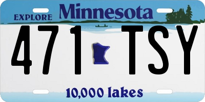 MN license plate 471TSY