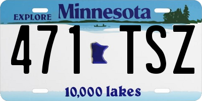 MN license plate 471TSZ