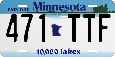 MN license plate 471TTF