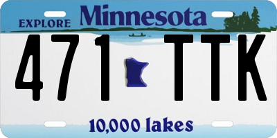 MN license plate 471TTK