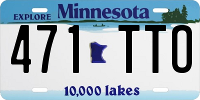 MN license plate 471TTO