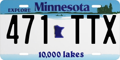 MN license plate 471TTX